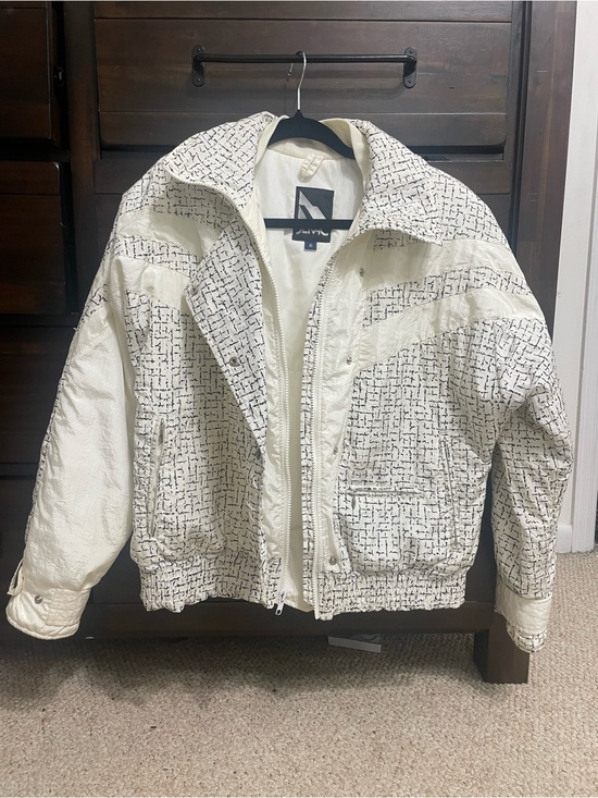 Serac Jackets & Blazers - Vintage 90s Serac black and white abstract Thermal insulated puffer jacket